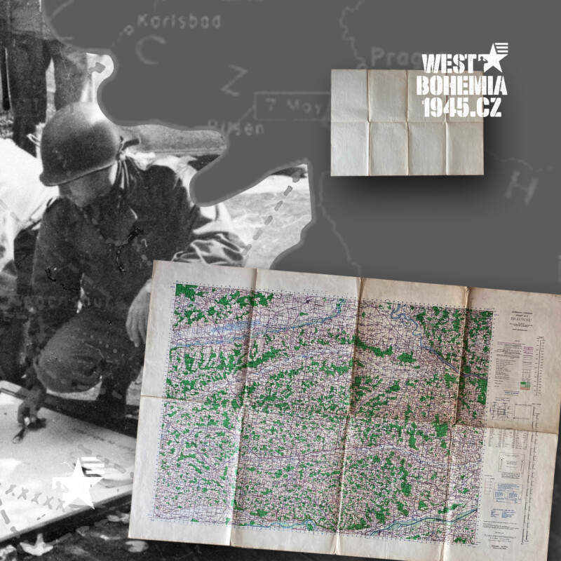 Originální mapa W-7 BRAUNAU AUSTRIA 1943